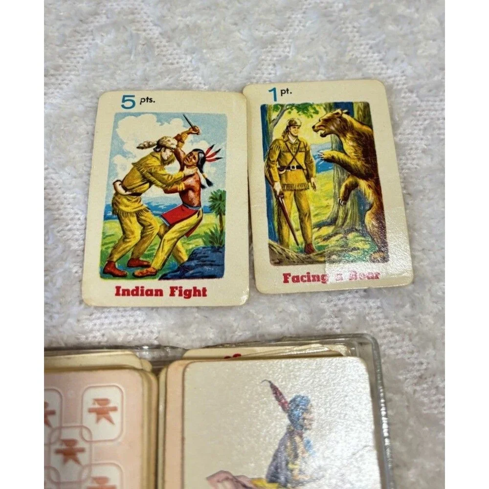 Vintage 1960s Ed-U-cards Daniel Boone Card Game Native American Frontier Trivia